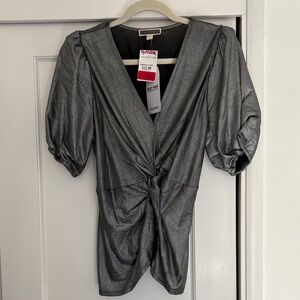 Pleione XL metallic silver Women's Top